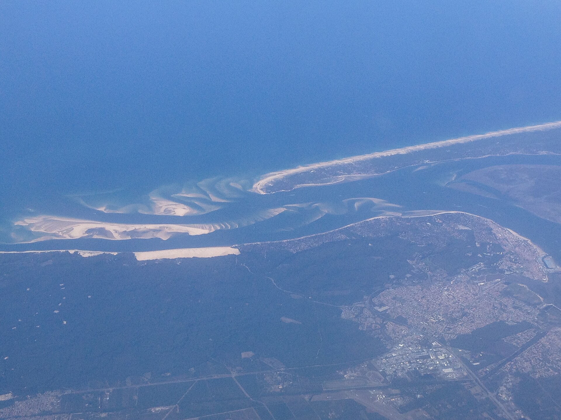 Vue aérienne du Bassin d'Arcachon